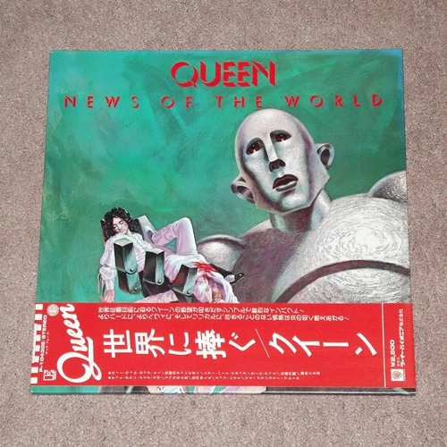 QUEEN News Of The World - RARE 1977 JAPAN VINYL LP + OBI (P-10430E)
