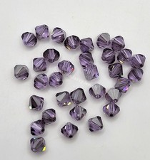 Swarovski Crystal Violet Satin Bicone Beads; 4mm 24pc , 6mm 12pc , 8mm 12pc