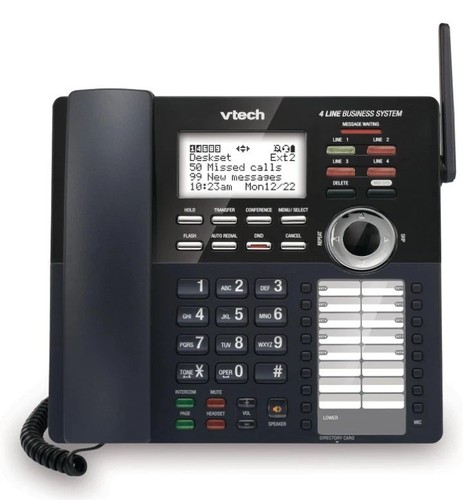 VTech AM18247 Extension Deskset for VTech AM18447 Small Business System, Black - Zdjęcie 7 z 8