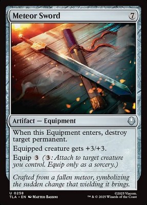 MTG Magic the Gathering Meteor Sword (258/462) Avatar The Last Airbender LP