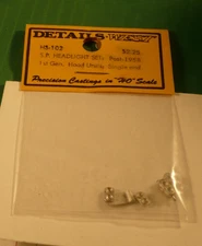 Details West HO #102 Headlight Sets, SP, Pyle Lights - Details Below