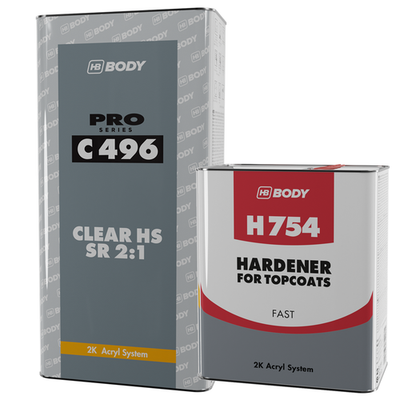 #ad HB BODY C496 amp; H754 2:1 HS SR CLEARCOAT 7.5 LTR. KIT FREE SHIPPING $239.98