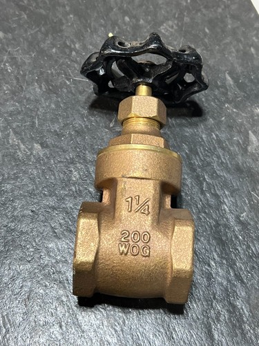 legend 1-1/4" brass gate valve 200 wog nos