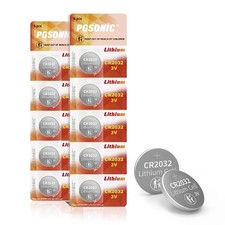 PGSONIC CR2032 3V Lithium Battery 10pcs , Compatible with AirTag, Key 10 PCS