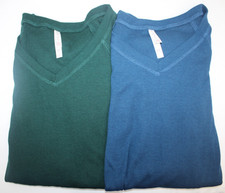 LuLaRoe Women's Tops Set of 2 Blouses Long-Sleeve Shirts Size Medium Green Blue