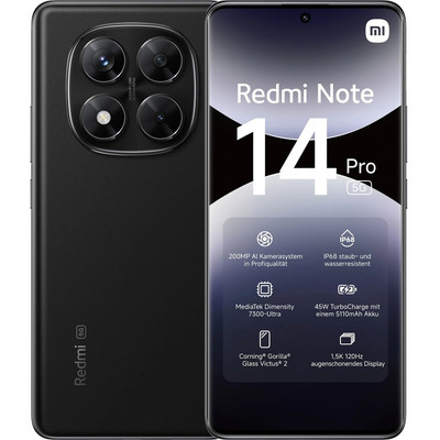 Xiaomi Redmi Note 14 Pro 5G 256 GB / 8 GB - Smartphone - midnight black