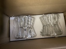 2 Pack Crystal Pendant Light for Kitchen Island, Modern Glass Stylish Chrome