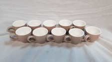 Job Lot 10x NEW Bevande Porcelain SMALL Espresso Cups Mugs Stone Colour