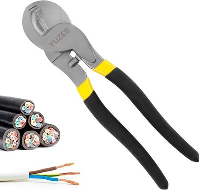 Heavy Duty 9.5 Inch Cable Cutter, High Leverage Tool for Aluminum and Copper Wir