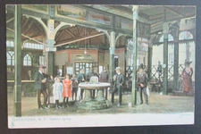 Hathorn Spring Interior Saratoga Springs NY Unposted Tuck's UDB Postcard