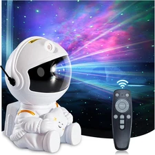 Astronaut Galaxy Projector Night Light for Kids Bedroom Star Projector with R...