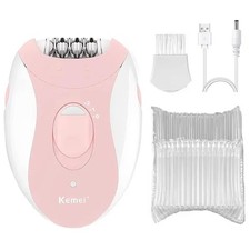 Kemei Women Rechargeable Epilator Electric Hair Removal Device