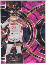 2024 Panini Select WNBA #130 Aaliyah Edwards Prizms Pink Ice
