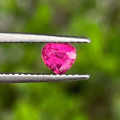 Natural Unheated Ruby Sapphire 0.51ct Pear Cut | Madagascar | Loose Gemstone