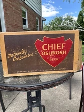 Chief Oshkosh Arrowhead  Cardboard Beer Case . Oshkosh, Wisconsin.