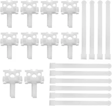 10PCS Vertical Blind Carrier Repair Brackets Replacement Kit White Blinds Parts