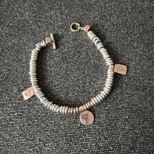 DODO bracelet silver with 9k 385 rose gold charms & a couple of links see pic