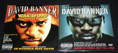 DAVID BANNER (2 x Promo CD & DVD) Greatest Story Ever Told / Mississippi Sampler