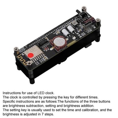 Desktop VFD Clock with Luminous Display and Wireless Time Synchronization