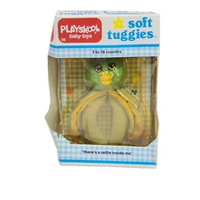 VINTAGE 1982 PLAYSKOOL SOFT TUGGIES BLUE BIRD RATTLE BABY TOY IN ORIGINAL BOX
