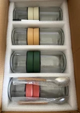 8 Pack Overnight Oats Containers with Lids 16Oz 10Oz Glass Mason Jars Meal Prep