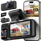 REDTIGER 3 Channel 4K+1080P+1080P Front and Rear Inside 64GB Dash Cam 5G WiFi