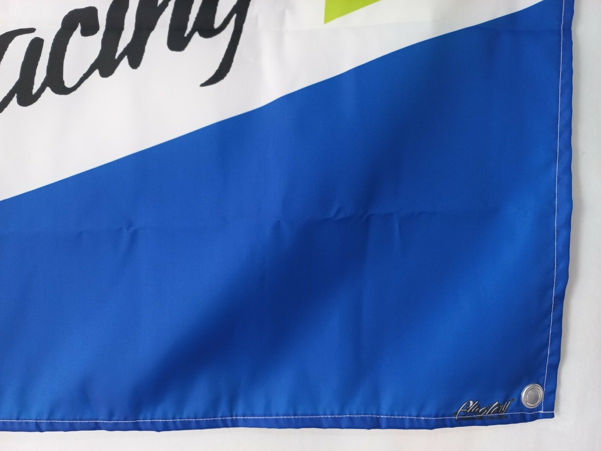 Vtg Motocross Enduro Flag Banner Sign Logo Team Kawasaki