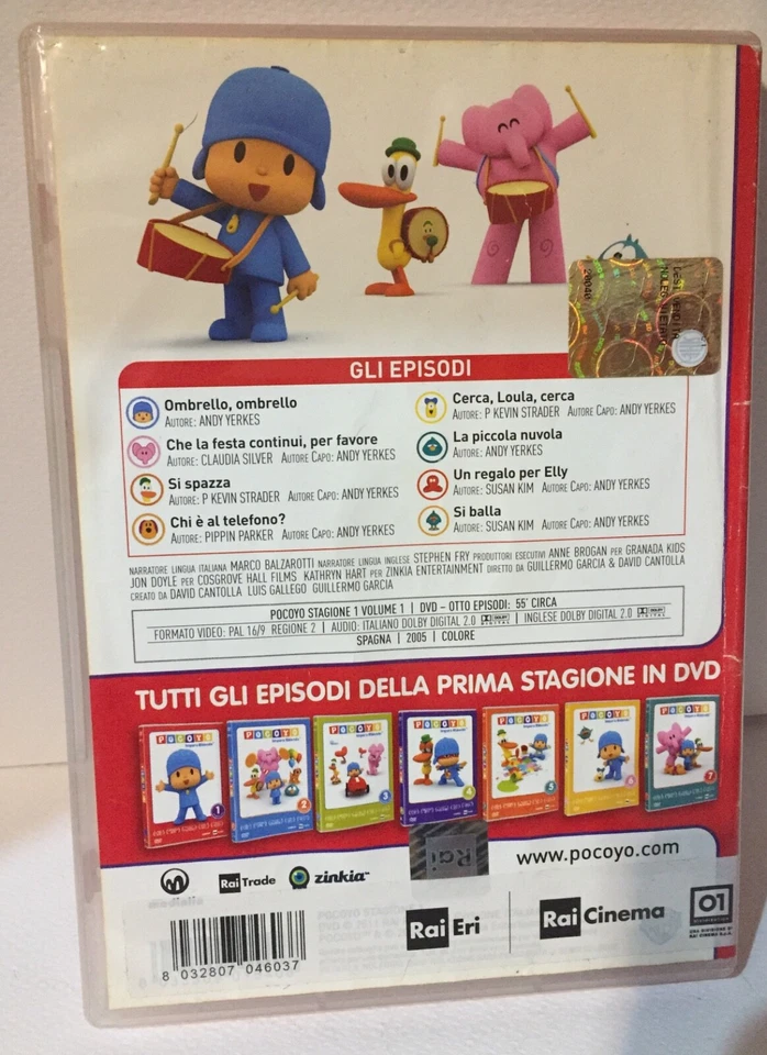 POCOYO DVD 1 Impara Ridendo Rai Eri Tv 8 Eps Copertina DVD con Difetti Come Foto - Immagine 2 di 4