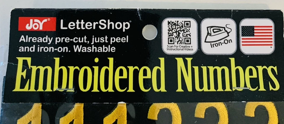 Joy LetterShop Números Bordados Planchados Precortados Lavables Nuevo Precintado Foto 2 de 2