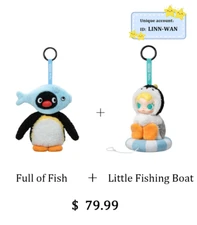 BABY MOLLY×PINGU HAPPY FISHING SERIES PLUSH BLIND BOX CONFIRMED HOT
