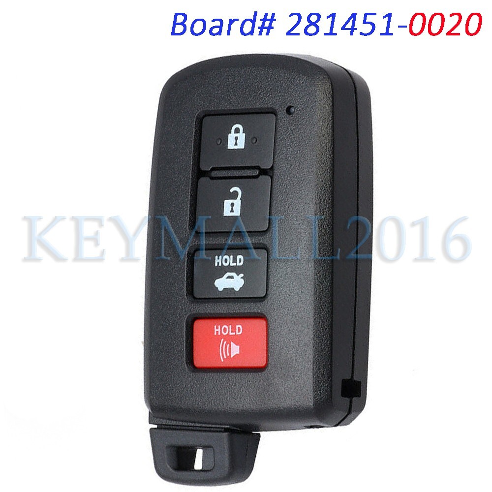 281451-0020 Smart Remote Key Fob for Toyota Avalon Camry Corolla