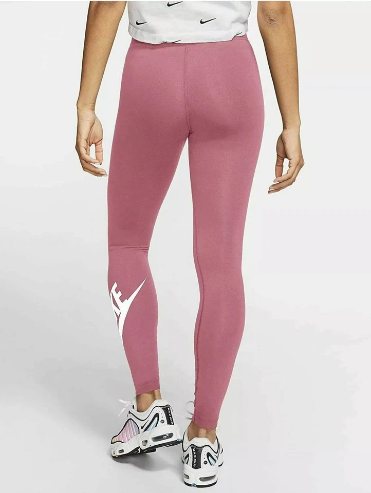 NIKE WOMEN'S HIGH WAISTED LEG A SEE LEGGINGS PINK/WHITE #DB3903-NWT - Image 2 of 3