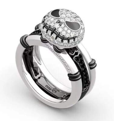 Nightmare Before Christmas シルバーリング New the Nightmare before Christmas Jack skellington silver ring 2
