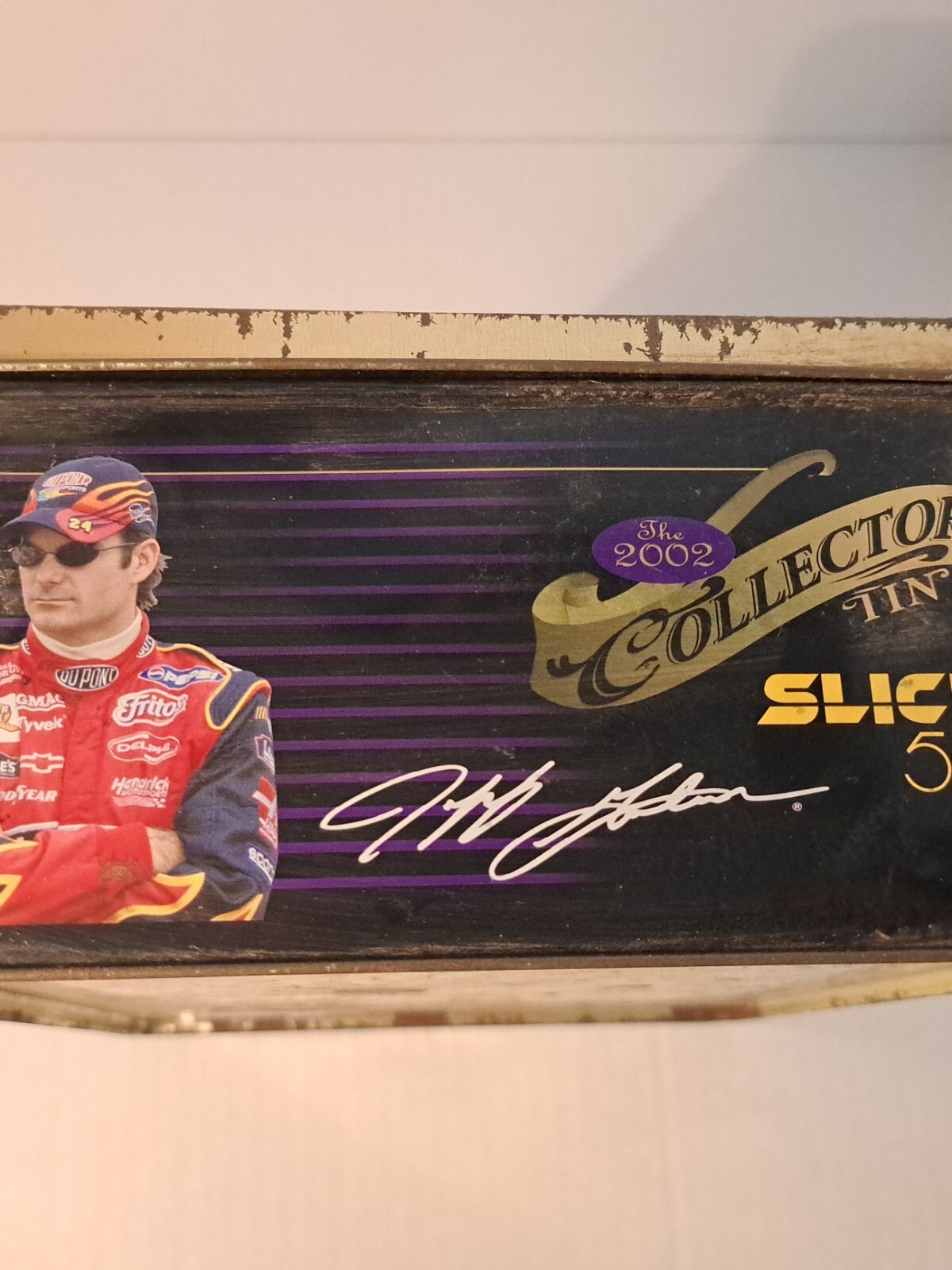 Dale Earnhardt Jr #8 The Outlaw Jeff Gordon #24 Slick 50 2002 Collector Tin used