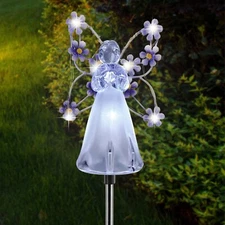 Solar Garden Lights, LED Angel Solar Landscape Decorative Lights, Outdoor Wat...