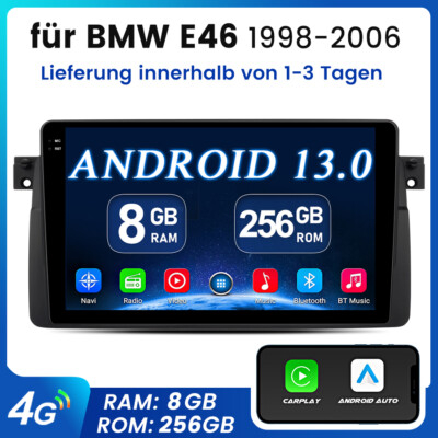 Für BMW E46 M3 8Kern 8+256 Android 13 Autoradio 9'' GPS Navi CarPlay 2K SCREEN BT