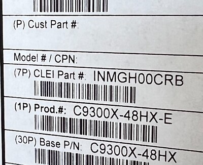 Cisco C9300X-48HX-E Catalyst 48 port UPOE+ 10G/mGig Switch Network Essentials