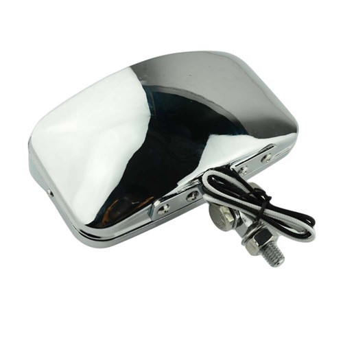 Square Retro Chrome Headlight Motorcycle for Harley Chopper Yamaha Honda Custom - Picture 4 of 7