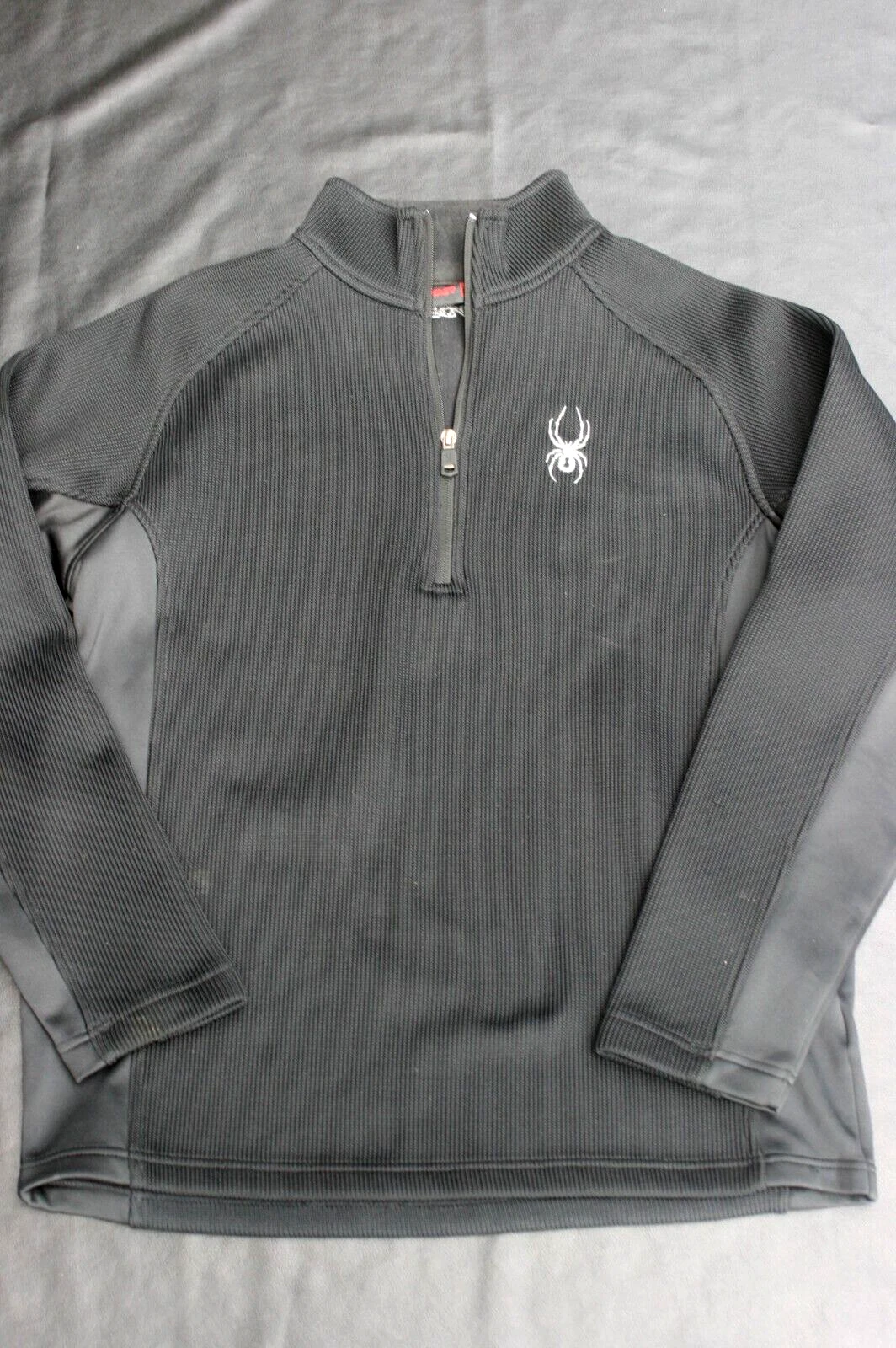 Spyder Men's Black Sweater Jacket Fleece Lined size M. Pre-Owned, (0531)