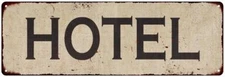 Hotel Vintage Look Home Decor Farmhouse Metal Sign 106180071005