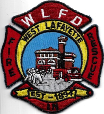 Fire Department INDIANA West Lafayette Rescue  Patch  Feuerwehr Abzeichen USA