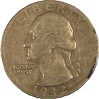 1942   Washington Silver Quarter   90% Silver