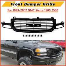 Gloss Black Front Grille For 99-02 Gmc Sierra 1500 2500 Pickup Truck 00-06 Yukon Gloss Black Front Grille For 99-02 Gmc Sierra 1500 2500 Pickup Truck 00-06 Yukon