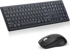 M9300 Wireless Keyboard and Mouse, 2.4G USB Receiver and Dual Bluetooth, Multi D