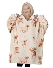 Golden Retriever Gifts for Women Men, Blanket Hoodie Gifts for Dog Mom Brown