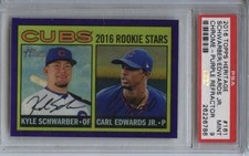 2016 Topps Heritage #161 Kyle Schwarber Edwards PSA 9 Mint RC Purple Refractor 