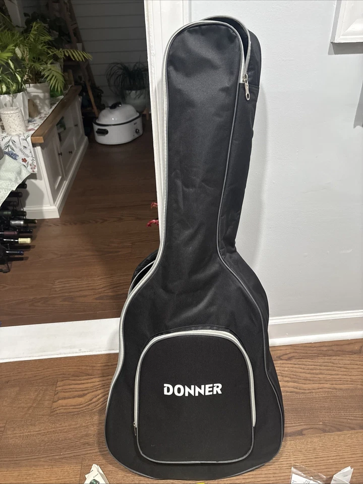 Donner DAG-1C Acoustic Guitar 41" Full Size Cutaway Mahogany Wood + Bag - Image 4 of 4
