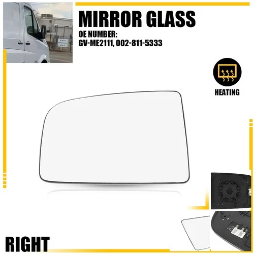 For Mercedes 2500 Sprinter 2010-18 Right Passenger Side Glass Mirror Heated OEM