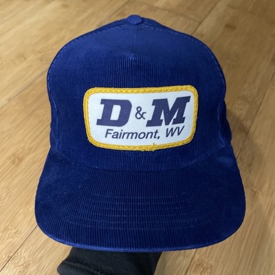 Vintage Coal Mining D&M Fairmont, WV 80s Navy Short Corduroy Trucker Patch Hat