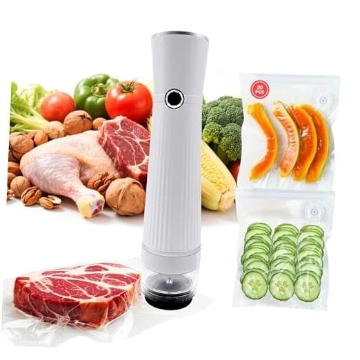 Handheld Vacuum Sealer for Food - Portable Rechargeable - 20 Bags